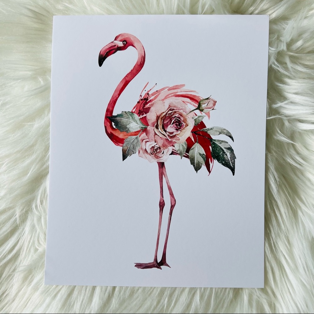 Watercolor Tropical Flamingo Wall Art Poster Print UNFRAMED - Picture 13 of 17